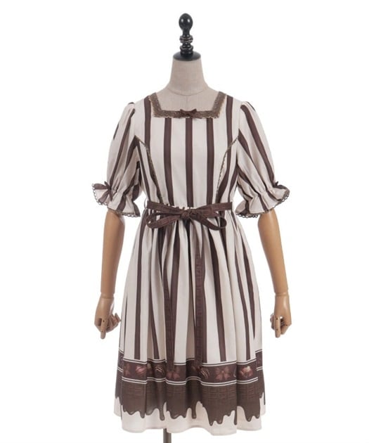 ボンボンショコラ柄ワンピース【受注生産】 | Chalmiere | axes femme