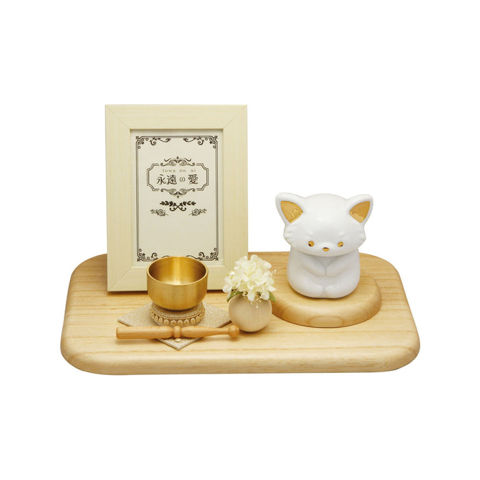 ペット仏壇 5点セット（供養台・おりん・写真立て・花飾り・ミニ骨壺