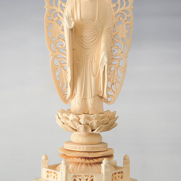 仏像 本尊 立阿弥陀如来 六角台座 舟形光背【メーカー取寄品】 — 仏壇