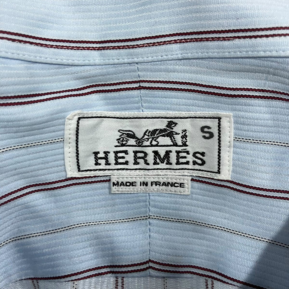 HERMES(エルメス) ストライプシャツ スカイブルー サイズ 43｜【公式
