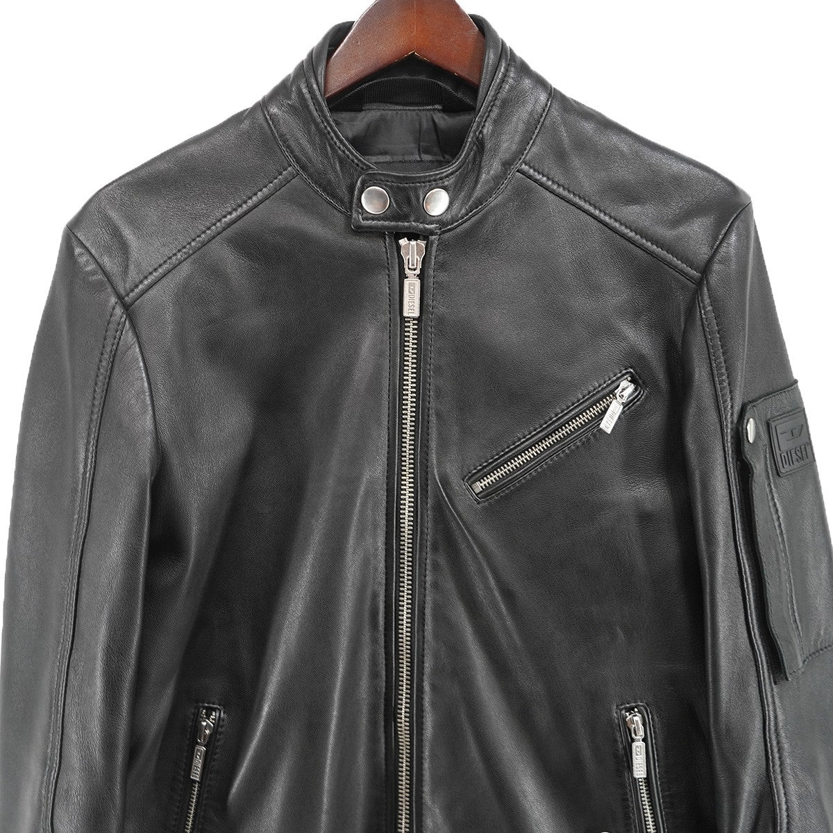 DIESEL(ディーゼル) L-CASE-KA JACKETロゴ シープスキン シングル