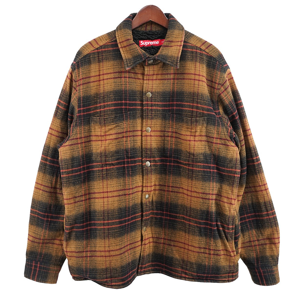 Supreme(シュプリーム) 23AW Lined Flannel Snap Shirtバックロゴ 内