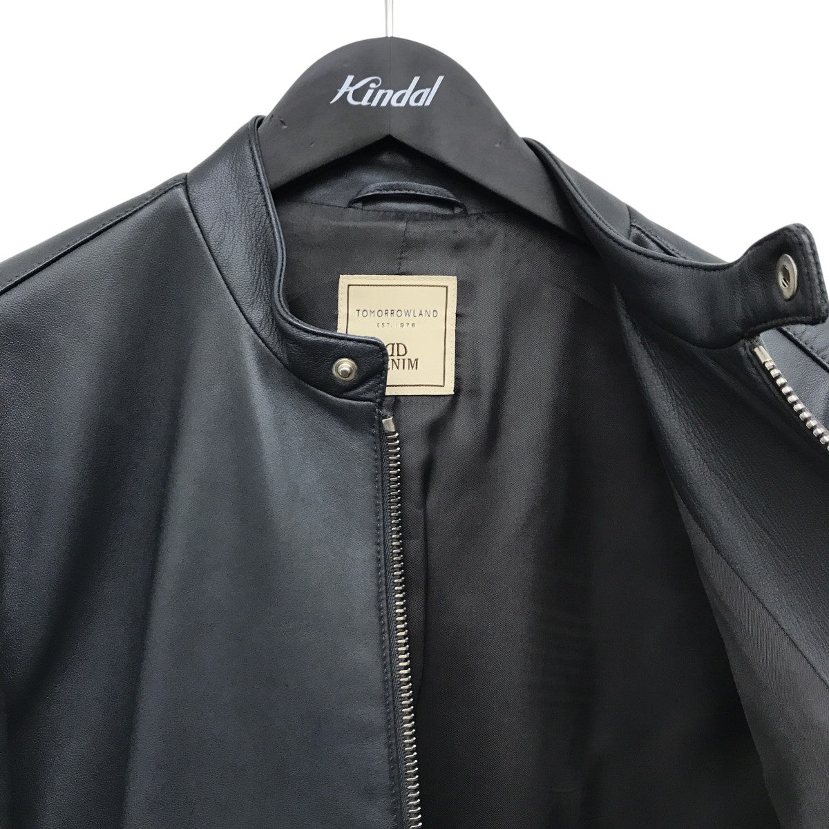 DENIM×TOMORROWLAND ラムレザー シングルライダースジャケット63-08-04