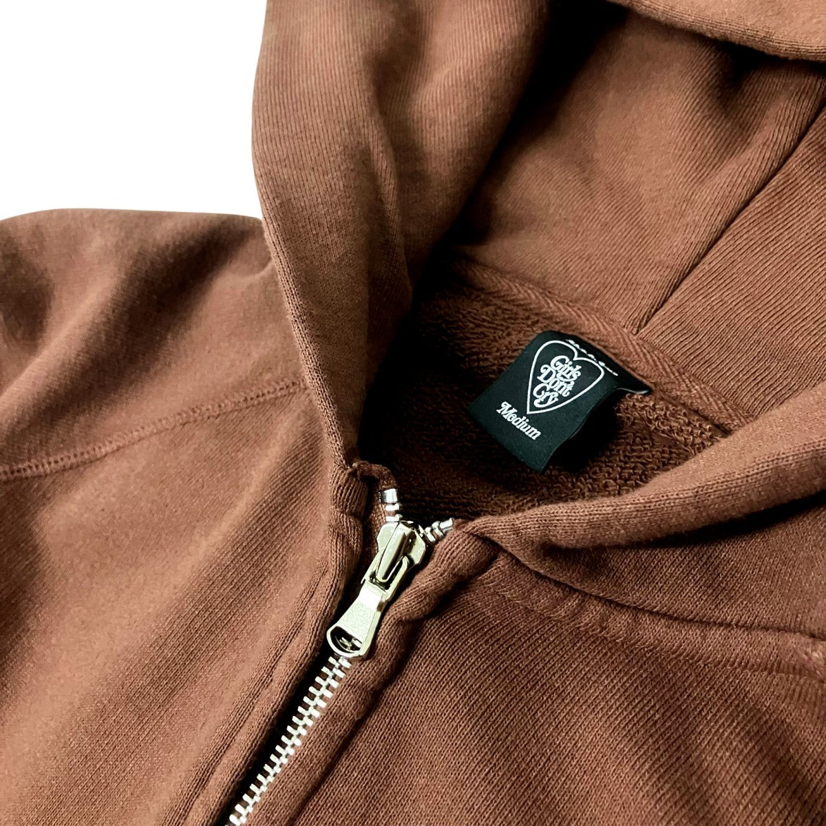 GIRLS DON'T CRY(ガールズドントクライ) ジップパーカー ブラウン