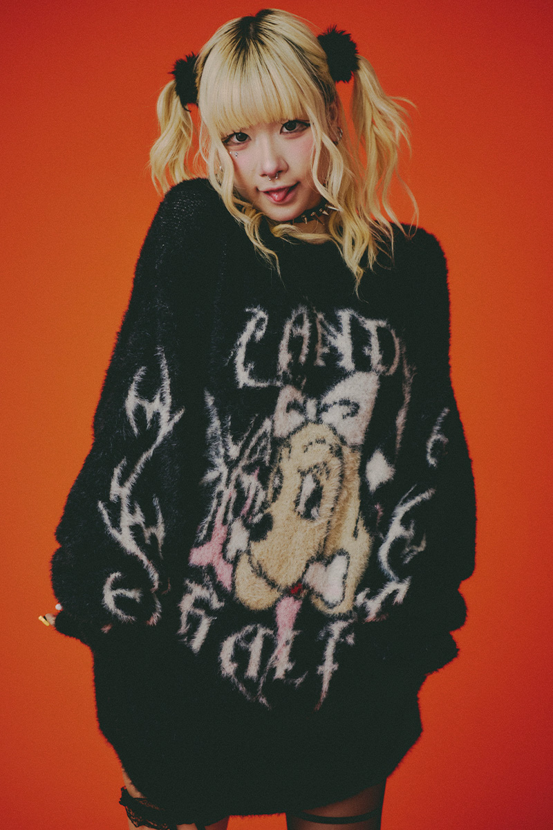 予約商品】GALFY(ガルフィー) ふわふわダークキャンディーニット