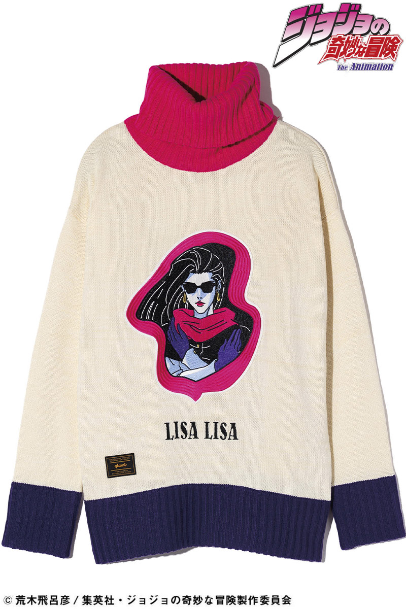 予約商品】ジョジョの奇妙な冒険xglamb(グラム) Lisa Lisa Turtle Knit