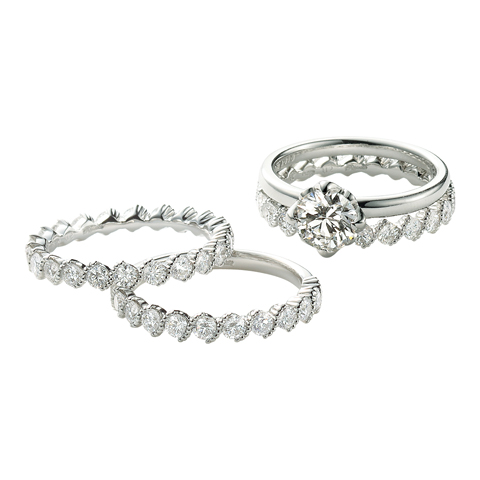 プレシューズ〕Pt950 ダイヤモンド エタニティリング（9・10号） | 高