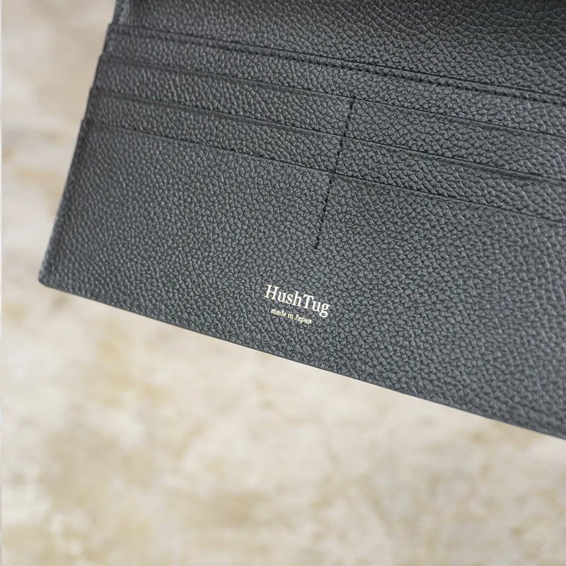 ピュアシュリンクレザー ロングウォレット ブラック – HushTug