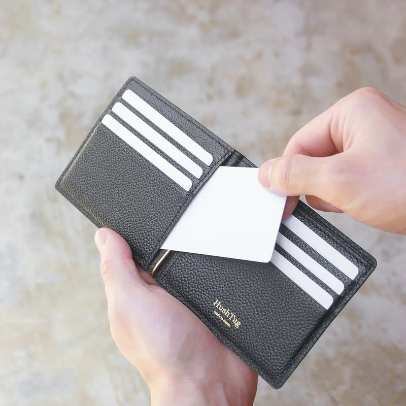 ピュアシュリンクレザー マネークリップ ブラック – HushTug