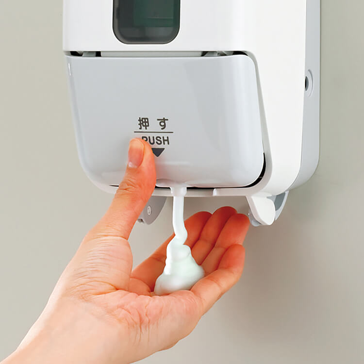 サラヤ｜プッシュ式ディスペンサー MD-8600S-PHJ 〔手洗い石けん液用