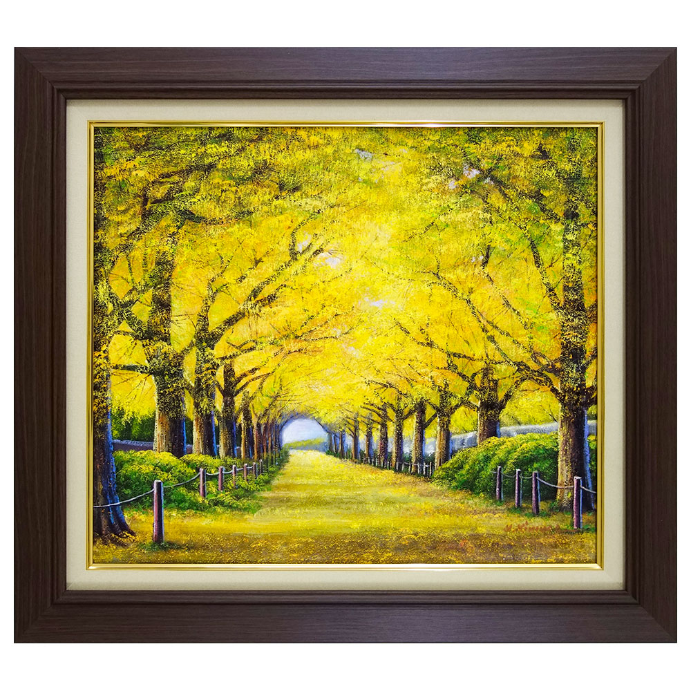 楽天市場】油彩画 木村由記夫 「忍野富士に桜」 F10号 額付き 油絵