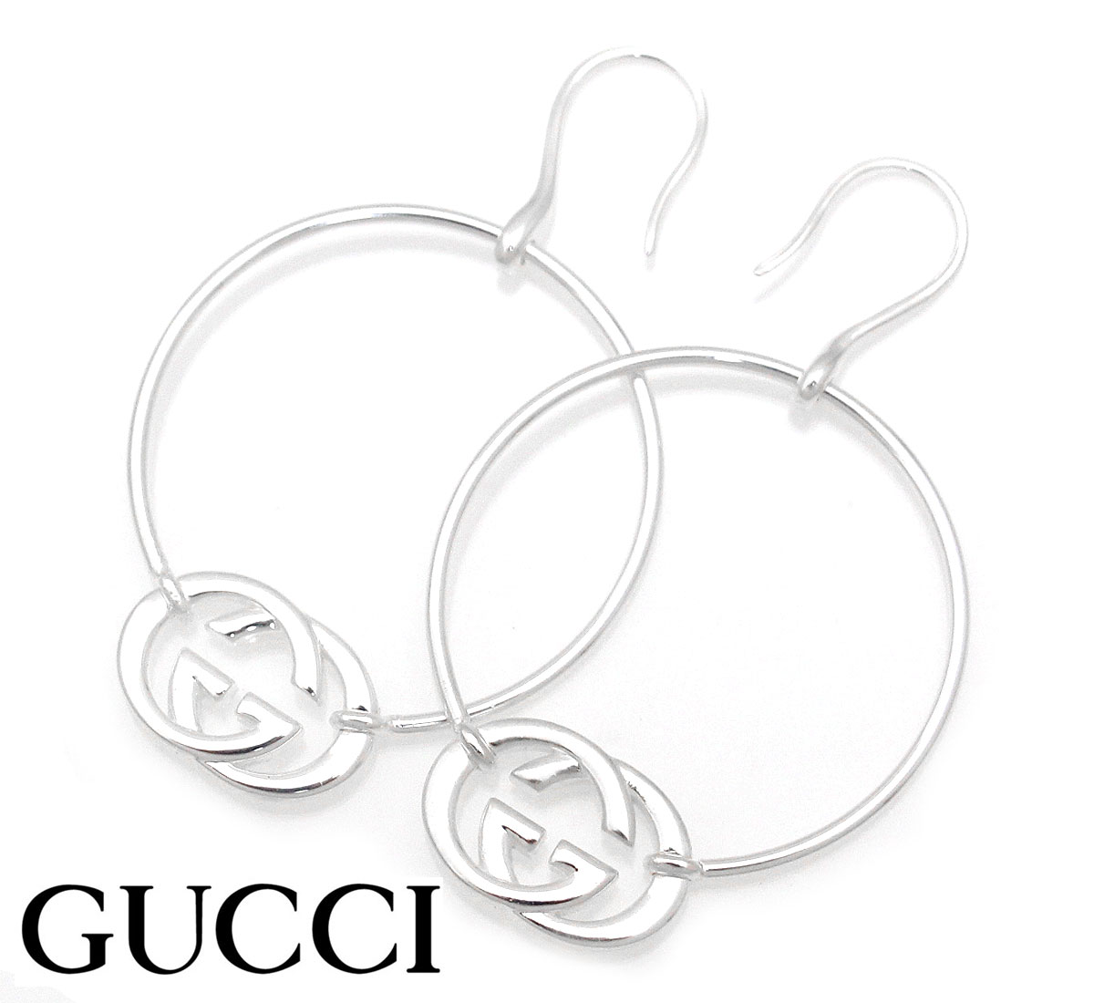 楽天市場】グッチ ピアス GUCCI フックピアス シルバー アクセサリー