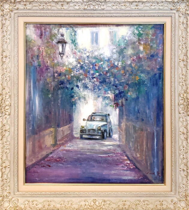 楽天市場】絵画 「AM7:00のカフェテラス」 油彩画 油絵 原画 風景画