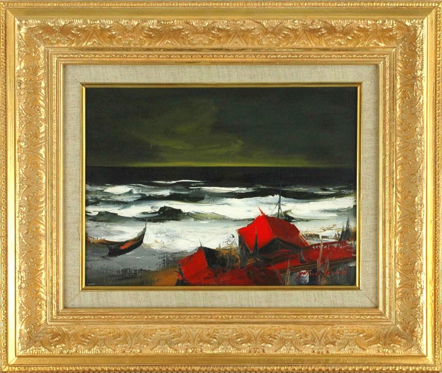 楽天市場】葛西四雄 「荒れる海」 油彩4号 : 小野画廊