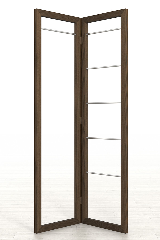 楽天市場】木製ハンガーラック 衣桁屏風型 1段＋2段タイプ（ハンガー