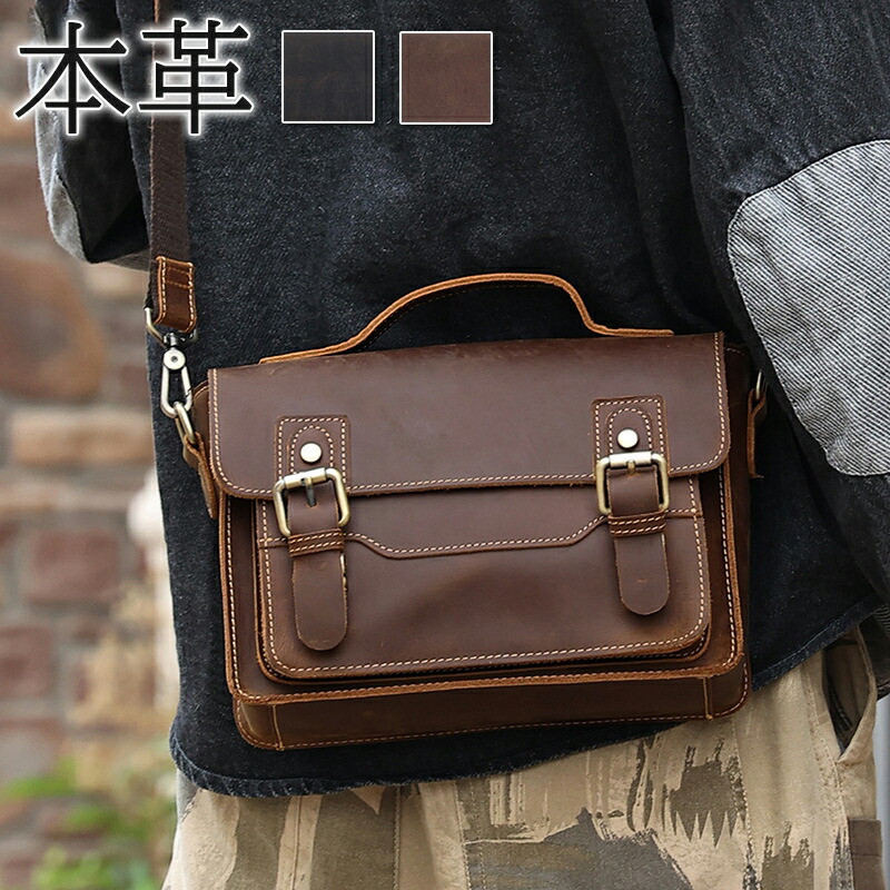 楽天市場】ショルダーバッグ 斜めがけバッグ メンズバッグ 学生 本革