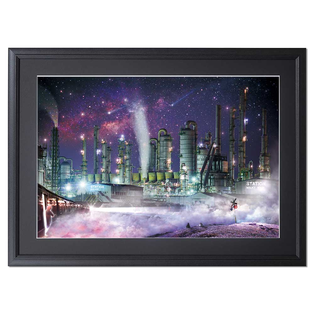 楽天市場】【2月25日 限定クーポン】アートポスター「雨夜の夜光都市