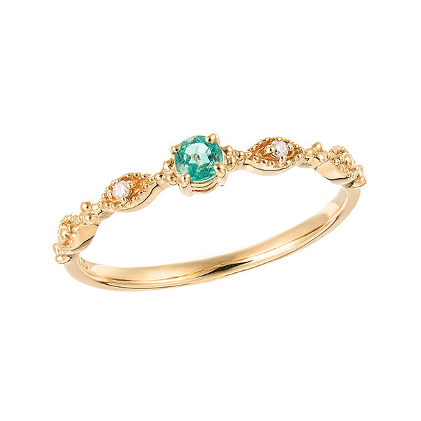 楽天市場】K10ホワイトゴールドエメラルドリング : ジュエリーツツミ