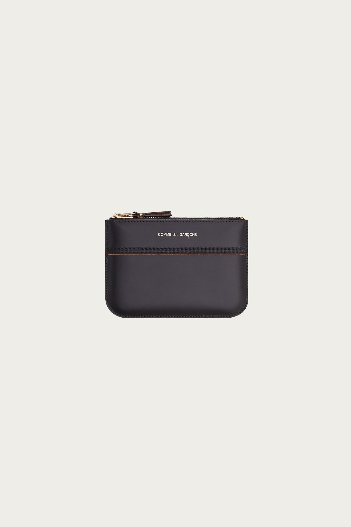Comme des Garçons WALLET Triple Stitch Zip Pouch | Black | Canoe Club