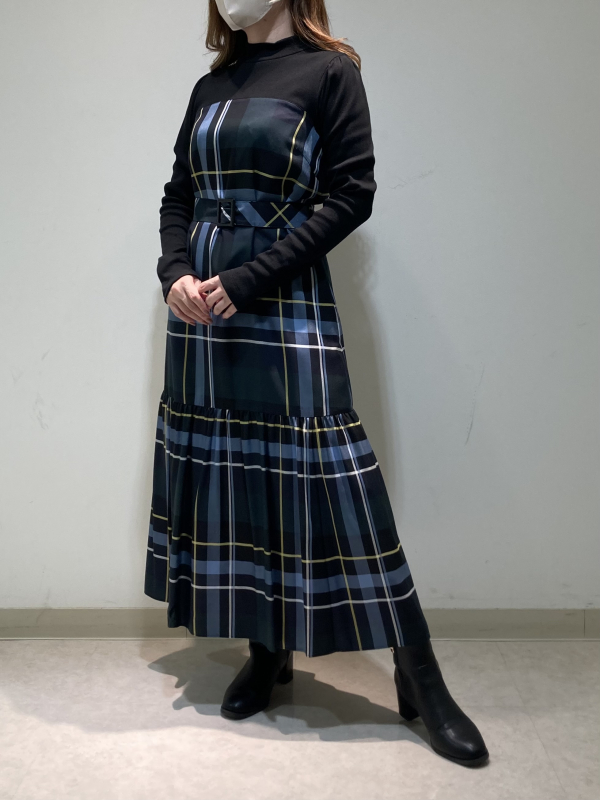 バーバリーブルーレーベル☆ニットドッキングワンピース38