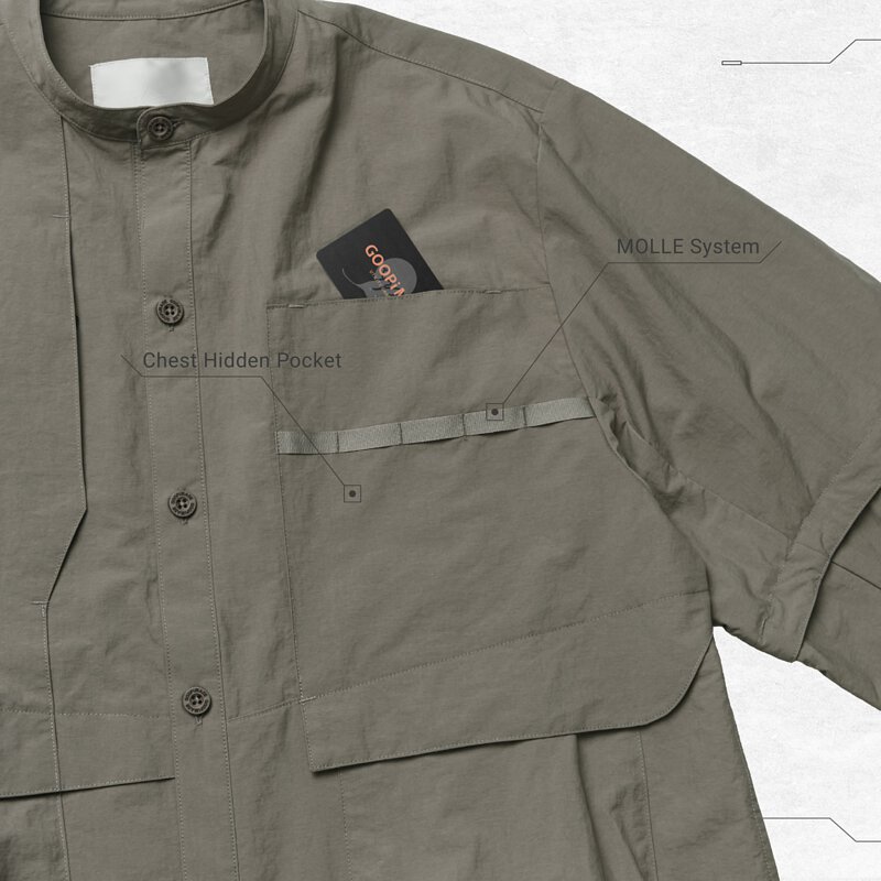 TS-03” 2-way Functional Shirt - Tea