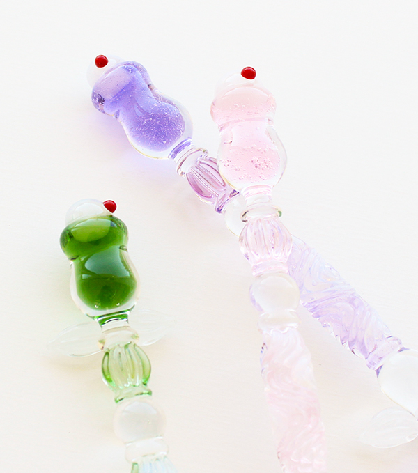 フルカワ雑貨店 恋するクリームソーダガラスペン2 パープル ﾌﾙｶﾜ雑貨店