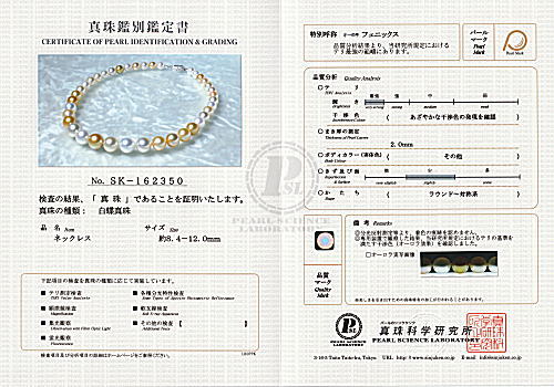 テリ最強 「オーロラ・フェニックス」鑑別鑑定書付き 白蝶真珠