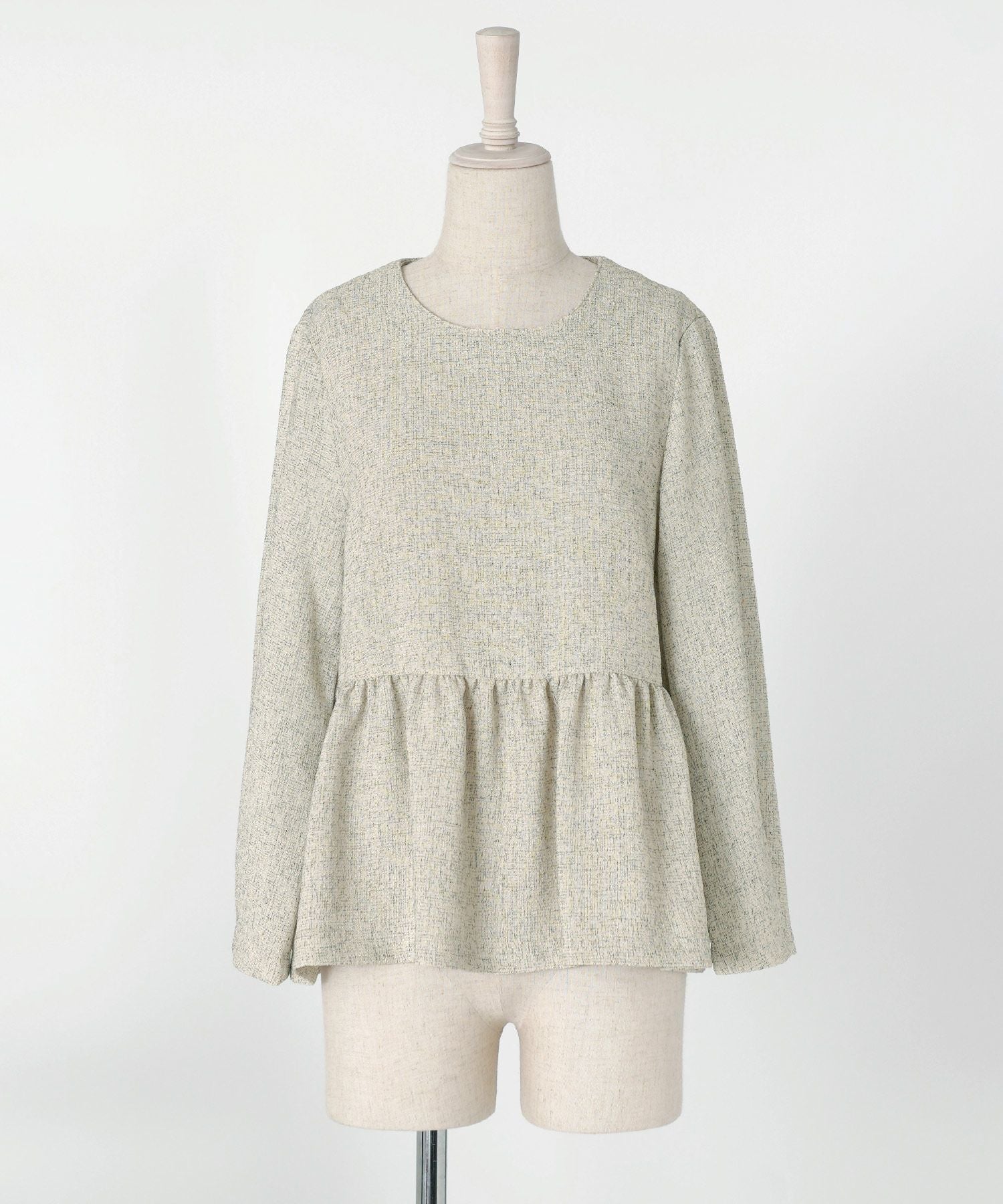 セレクト オケージョン ツイード ペプラム トップス HUIT 全2色