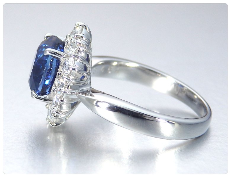 非加熱サファイア 3.454ct PTリング 中央宝石研究所 鑑別書付 – 宝石店