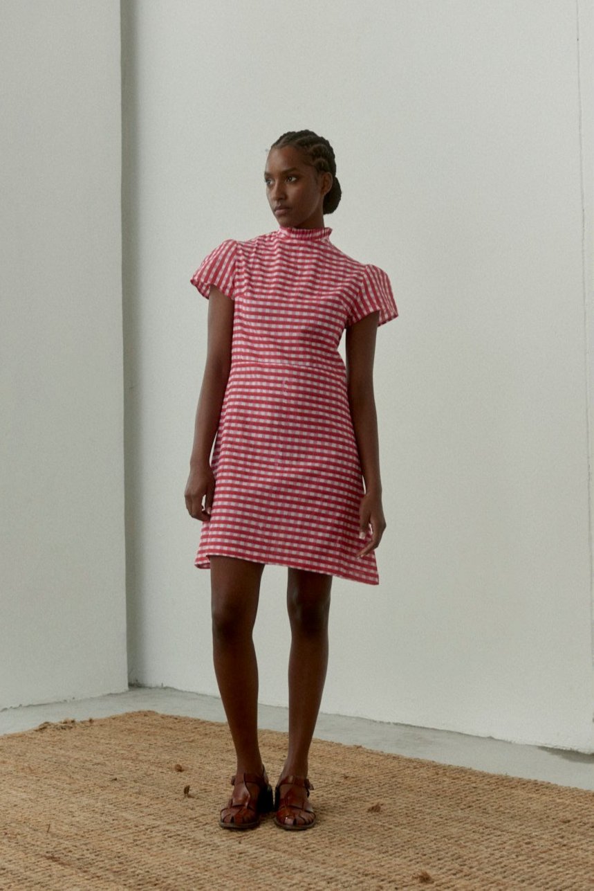 Lisa Red Ginghm Dress – Sindiso Khumalo