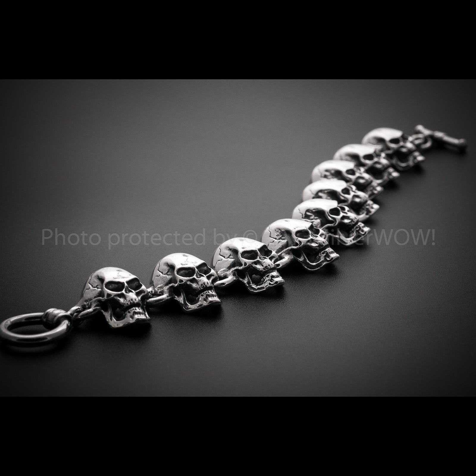 Skulls Bracelet - All Big Skulls | Handmade 925 Sterling Silver