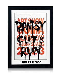 BANKSY x GoMA 'Cut and Run' (2023) Custom Framed Show Poster SET