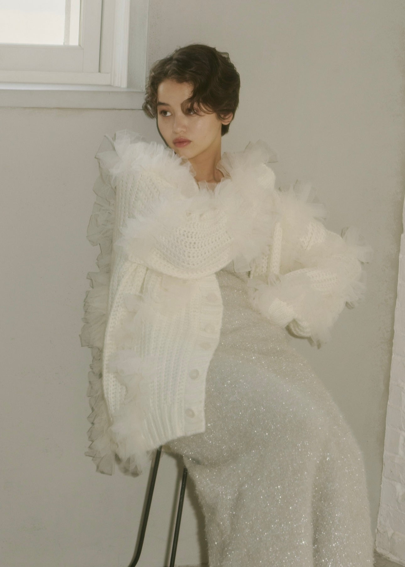 NOTRE emor tulle veil tops ピンク NOTRE emor tulle veil tops