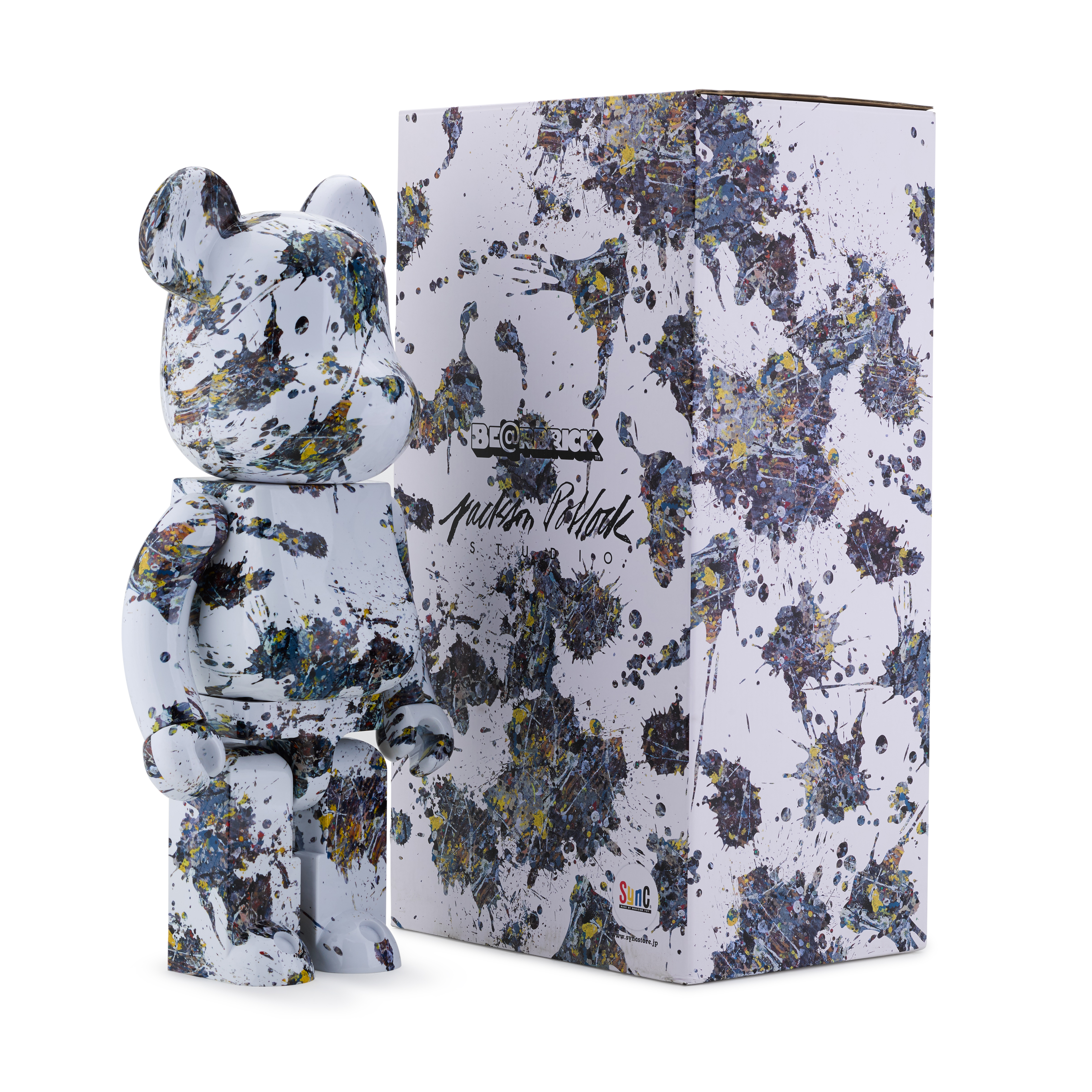 Medicom Toy BEARBRICK Jackson Pollock Studio Splash 1000