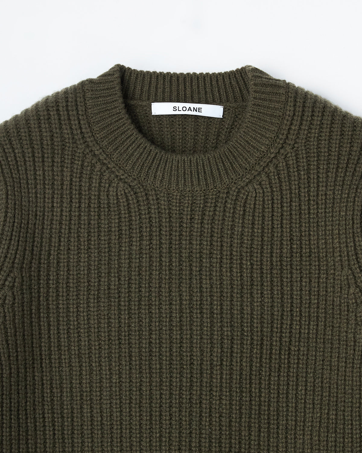 UNISEX】5G片畦編み ウール×カシミヤ クルーネック SL9W-725