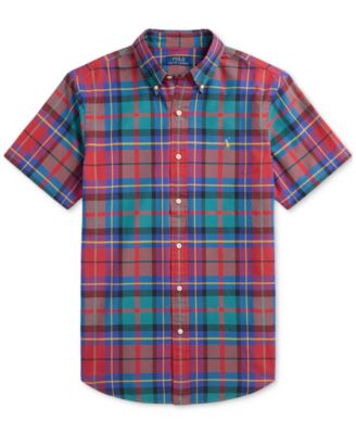Polo Ralph Lauren Men's Classic-Fit Plaid Oxford Shirt - Macy's