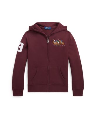 Polo Ralph Lauren Big Boys Triple-Pony Fleece Full-Zip Hoodie - Macy's