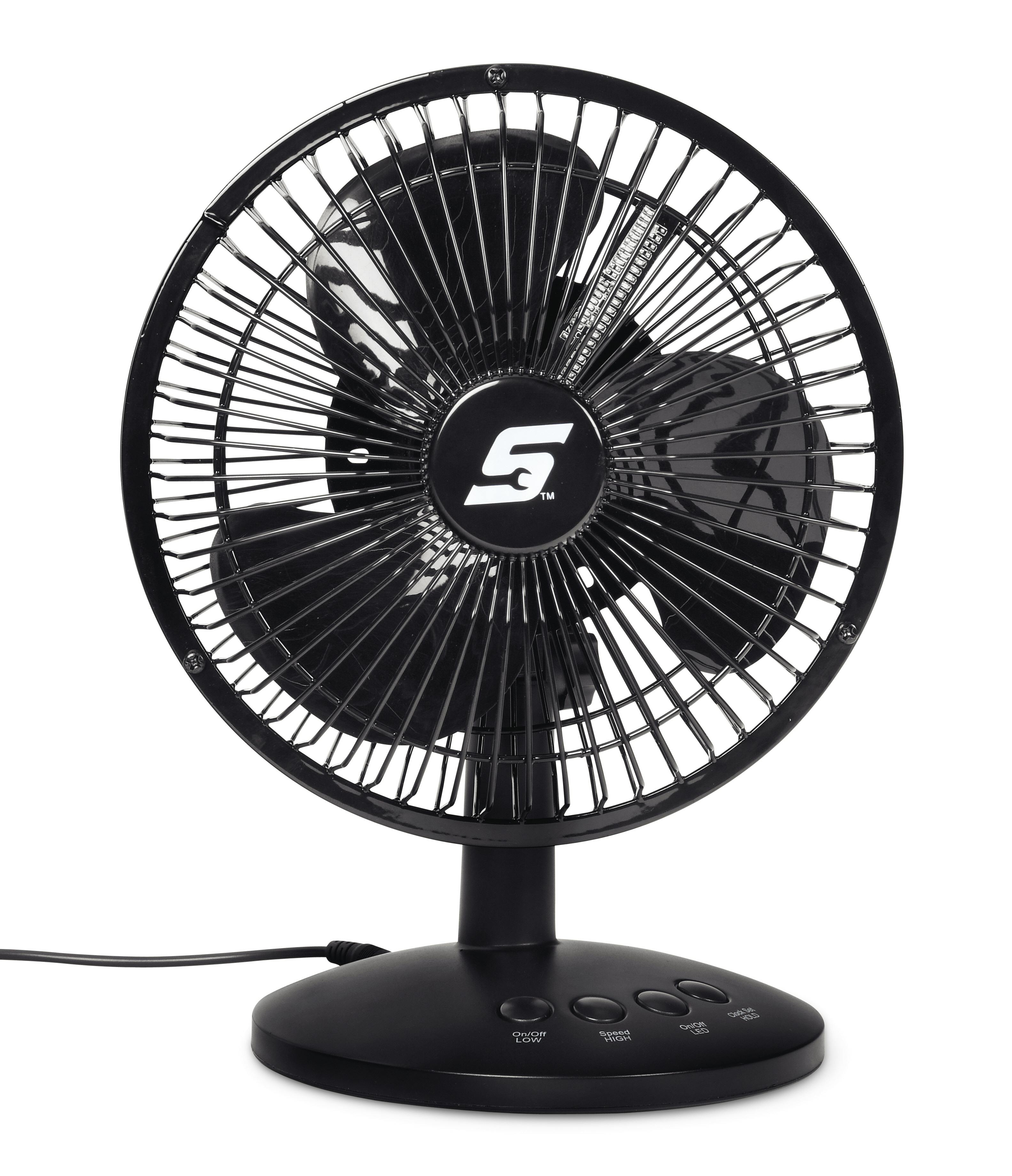 LED Clock, Two-Speed Fan (Electric Orange) - Snap-on Industrial