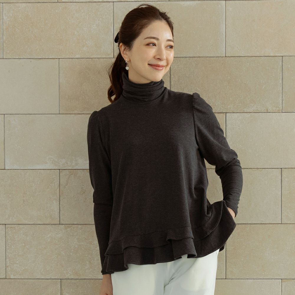 SONO】サイドティアードチュニックニットプルオーバー【20251114