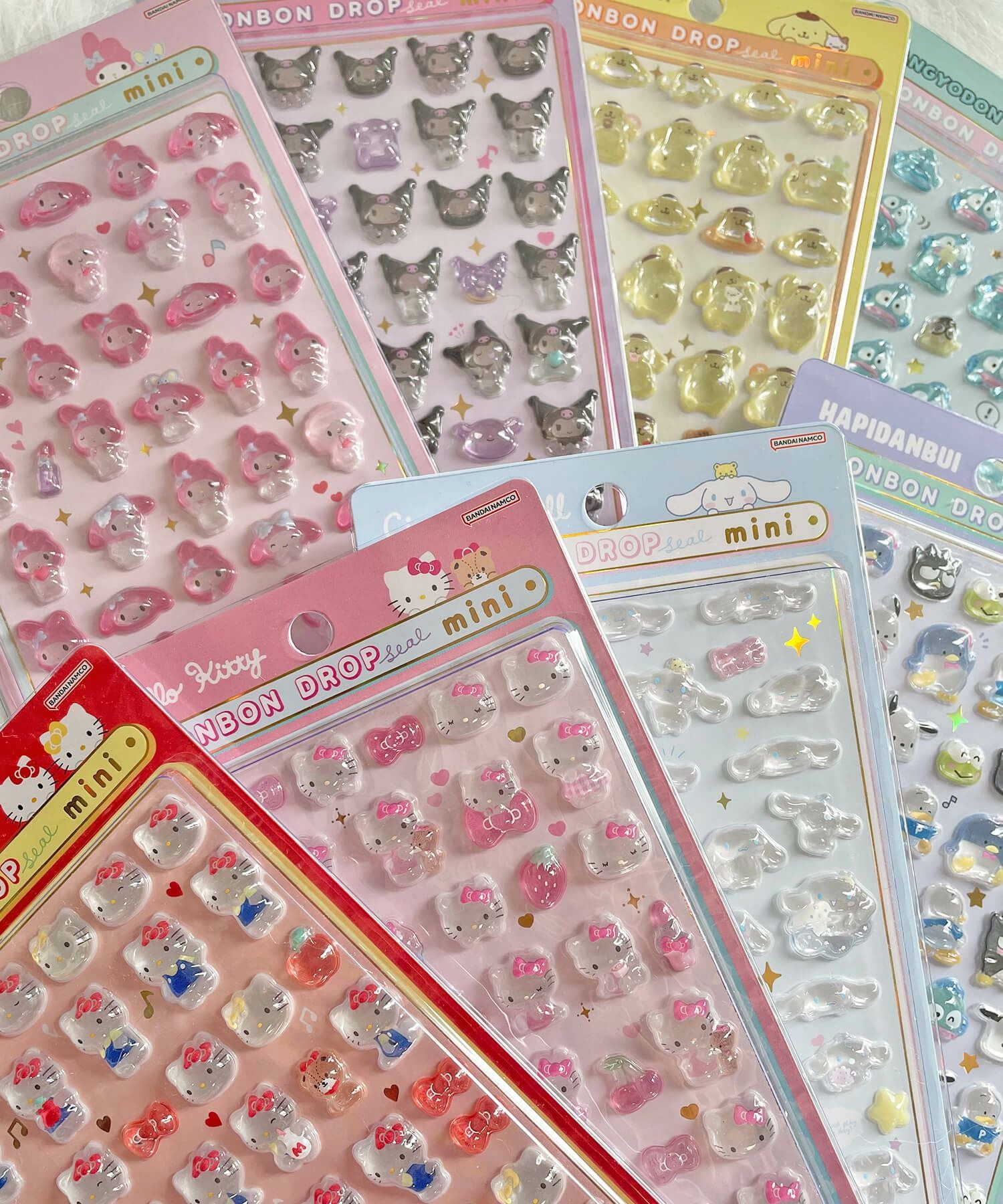 ≪サンリオ≫ボンボンドロップシールmini/ぷくぷくシール/全8種