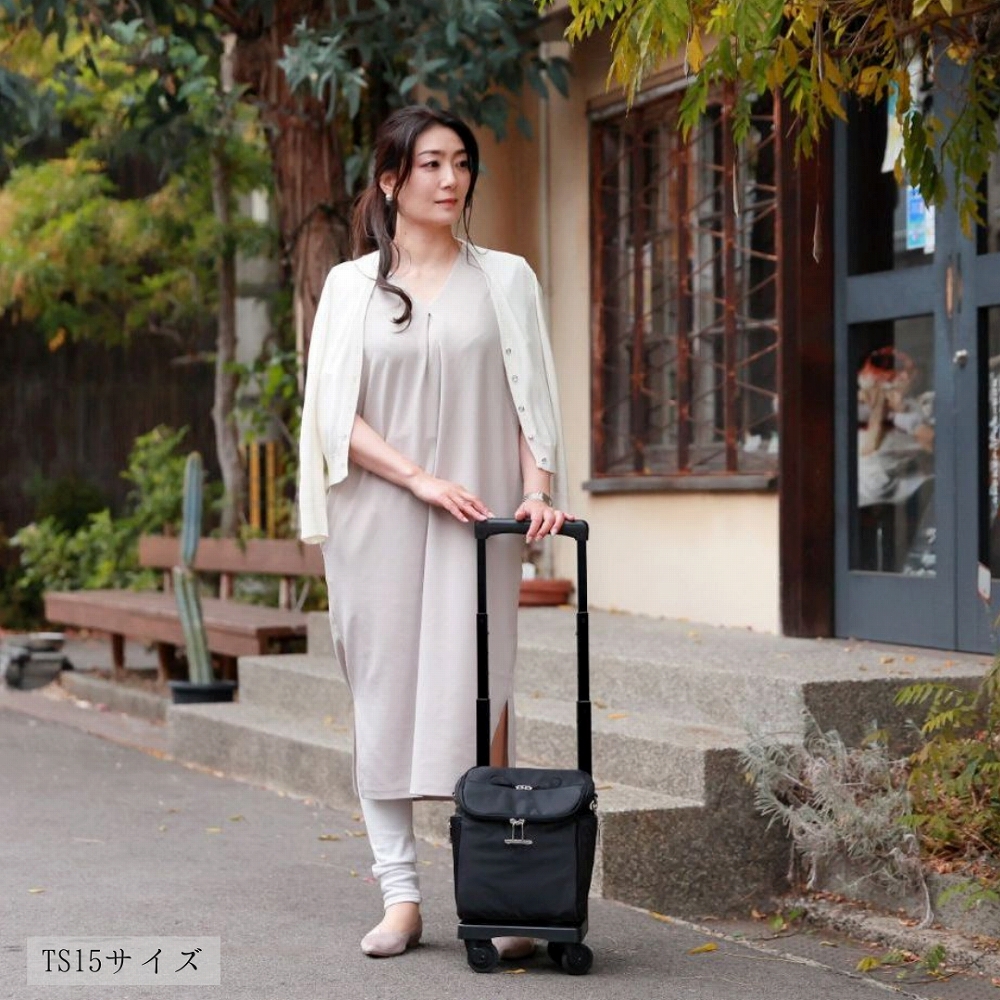 D-583 ジップVII (TS15) ブラック <低振動・低騒音のT2キャスター・4輪