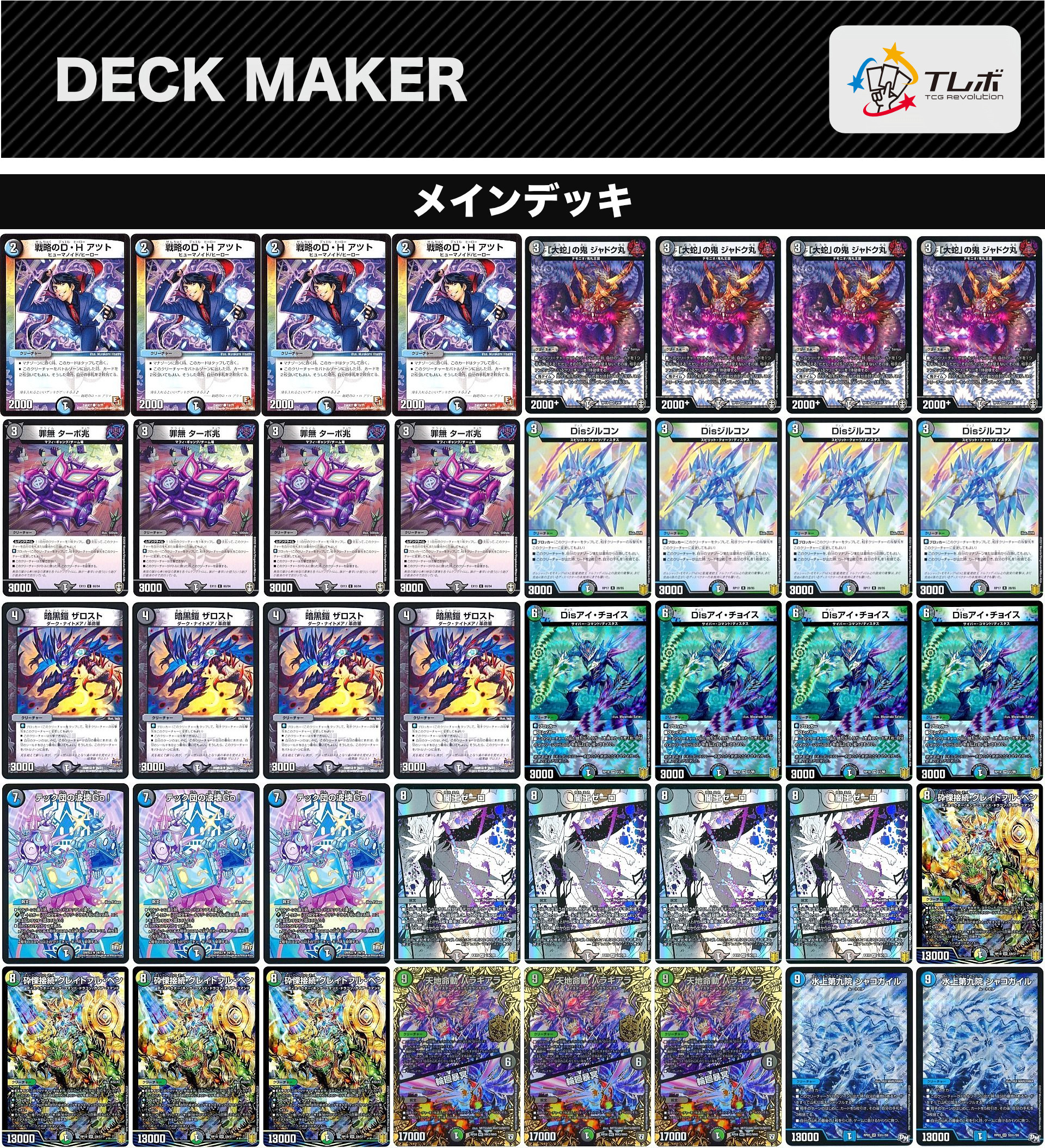 デュエルマスターズ アナカラーベンゼーロ デッキレシピ詳細 | ガチまとめ