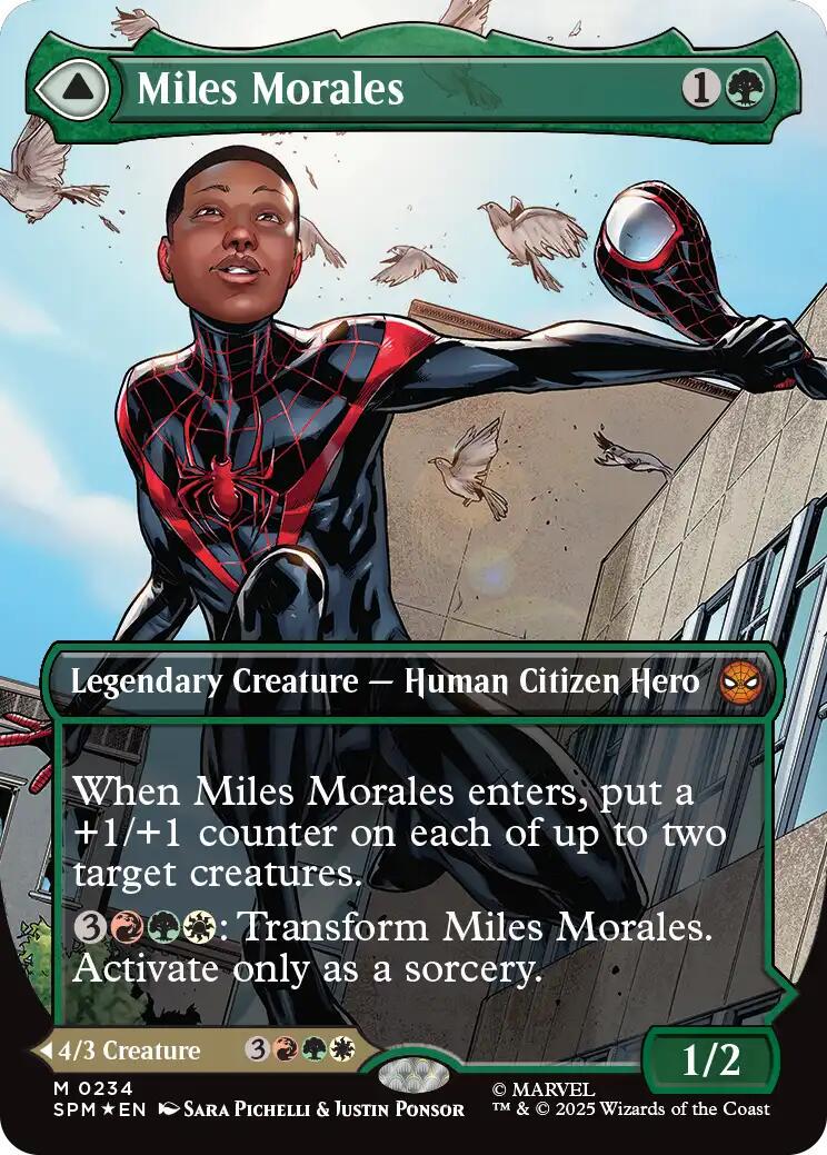 Miles Morales [Borderless Foil] #234 Prices | Magic Marvel Spider