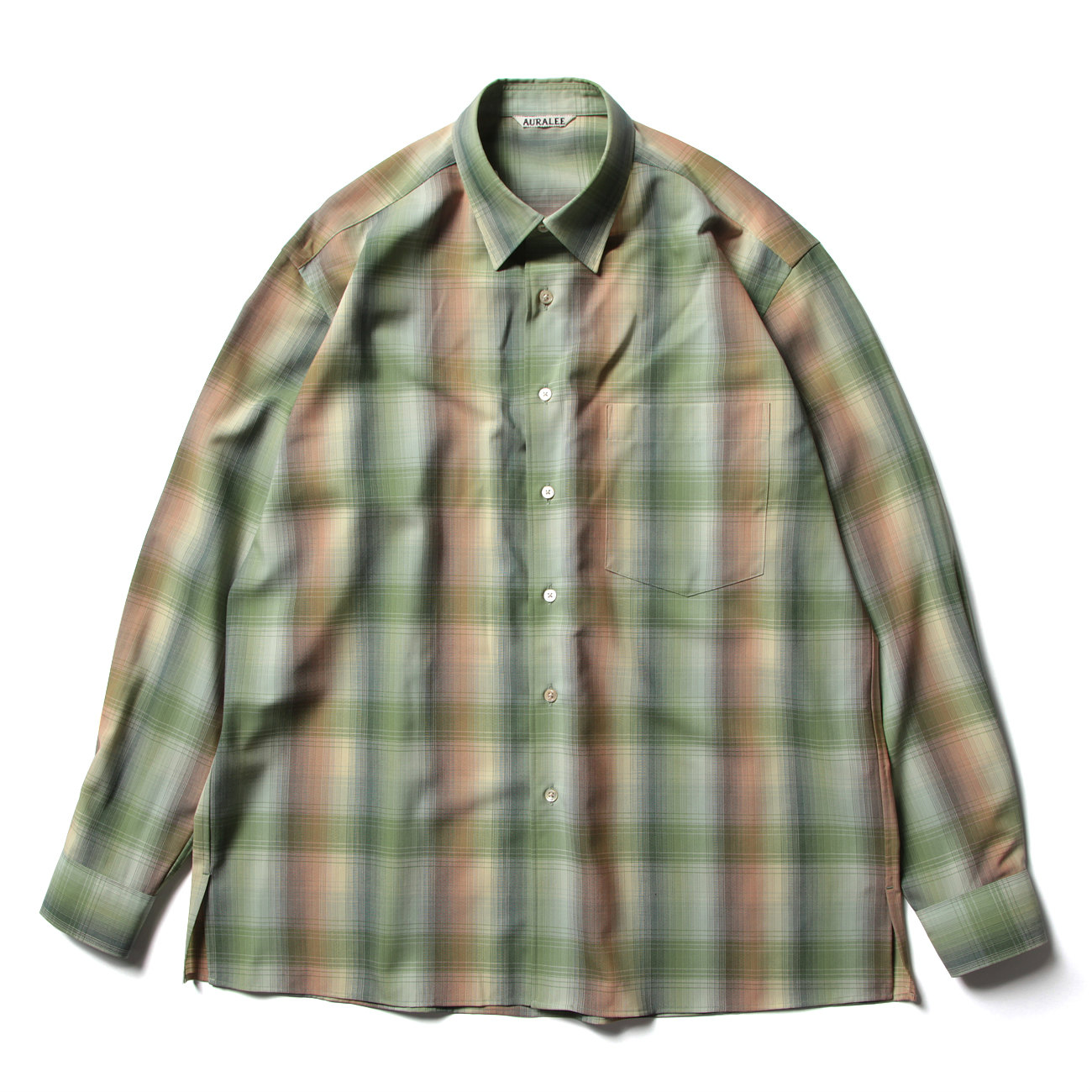 AURALEE / オーラリー | SUPER LIGHT WOOL CHECK SHIRTS (メンズ