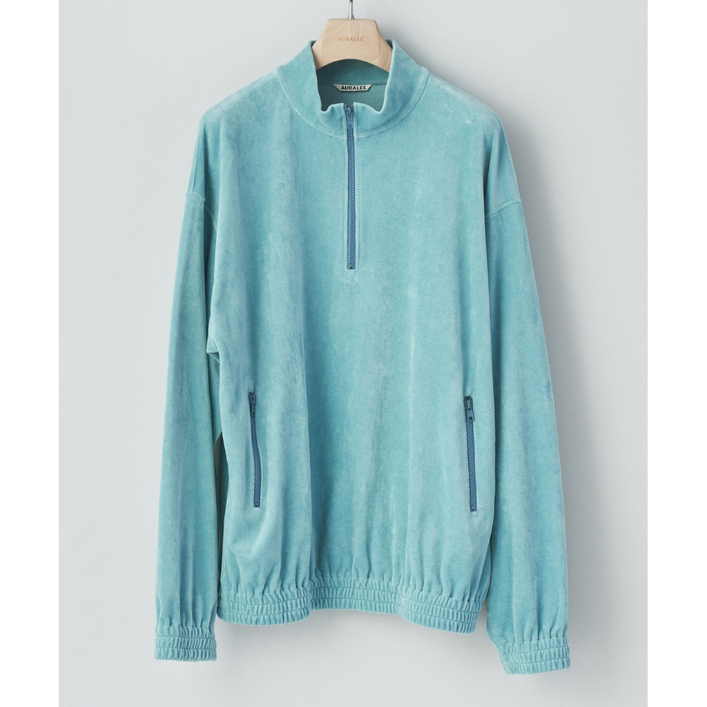 AURALEE / オーラリー | ORGANIC COTTON VELOUR HALF ZIP BLOUSON