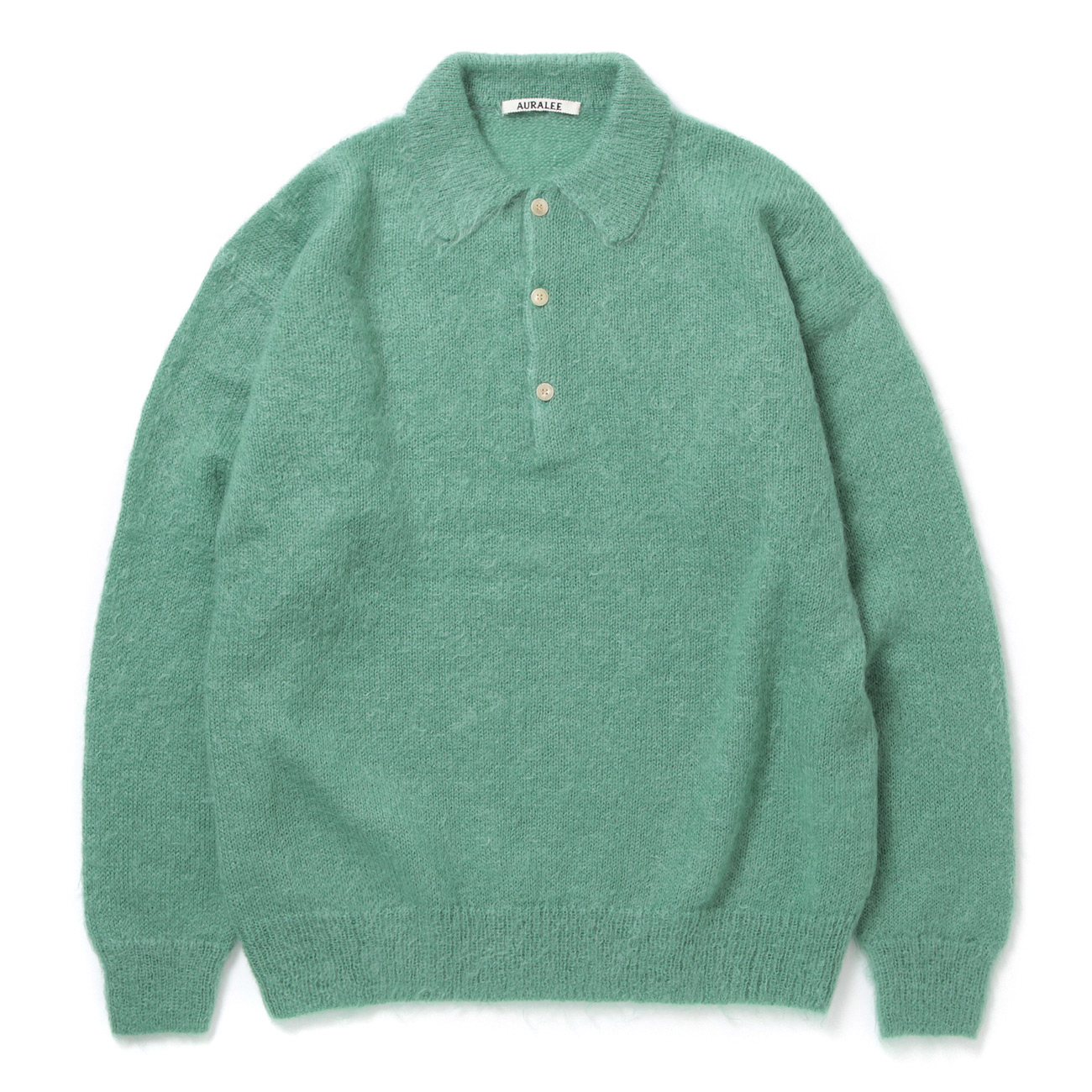 AURALEE / オーラリー | BRUSHED SUPER KID MOHAIR KNIT POLO (メンズ