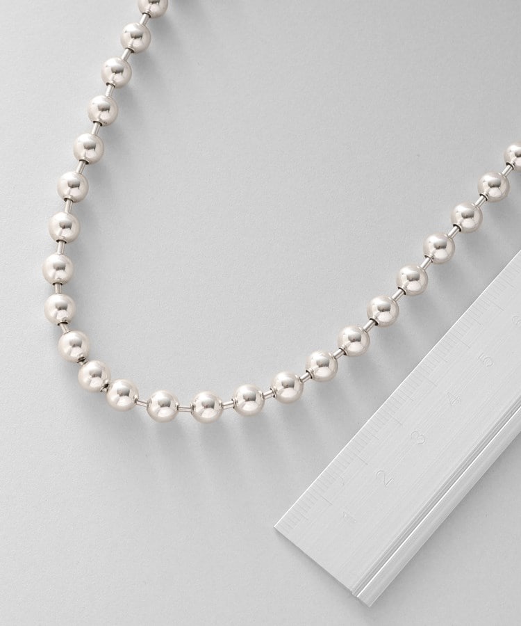 シルバー デザインチェーン ボールネックレスL（ネックレス