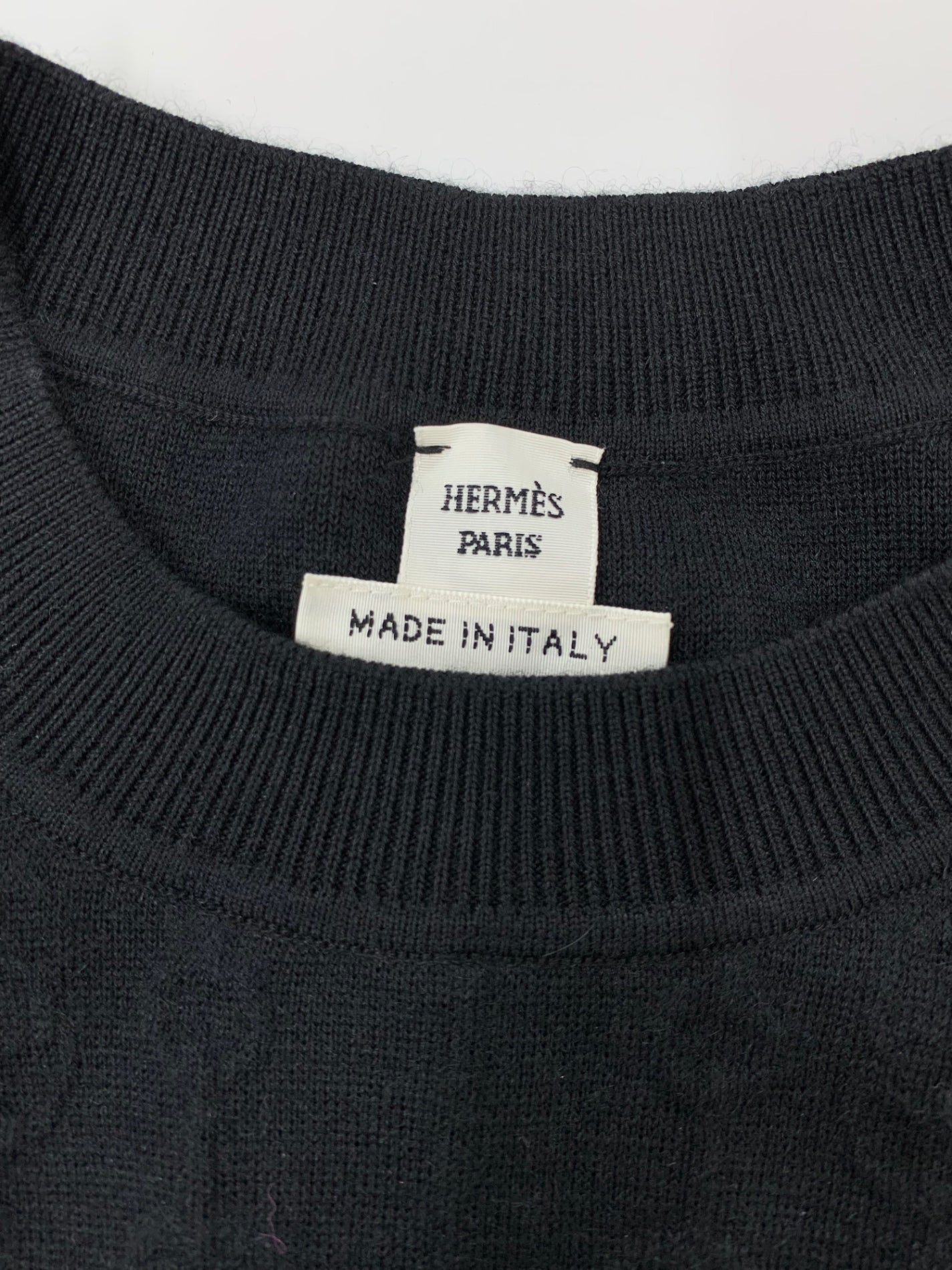 エルメス 26-7730 ニットワンピース 34 ブラック カシミヤ シルク
