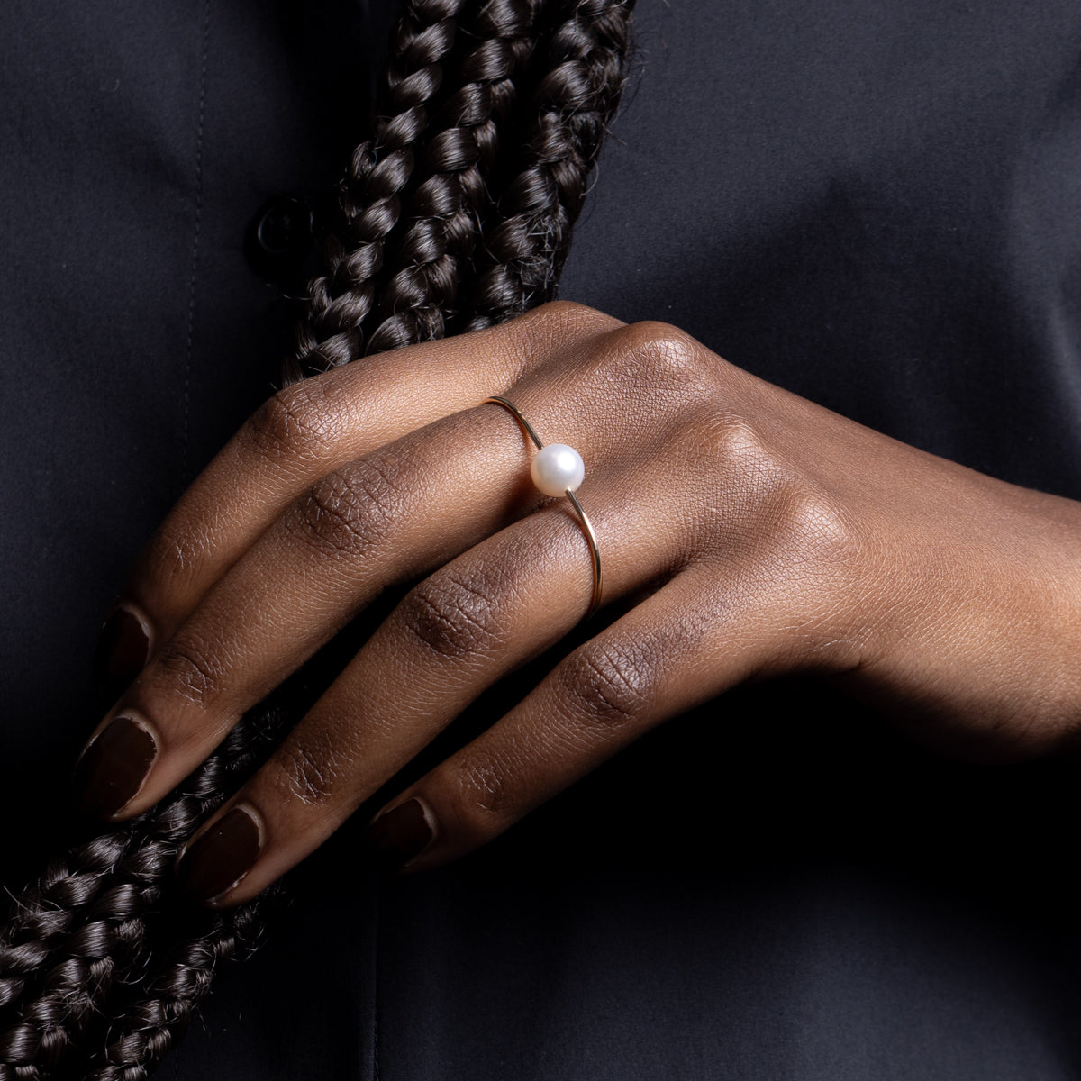 MIRÓ アコヤパール ダブル フィンガー リング