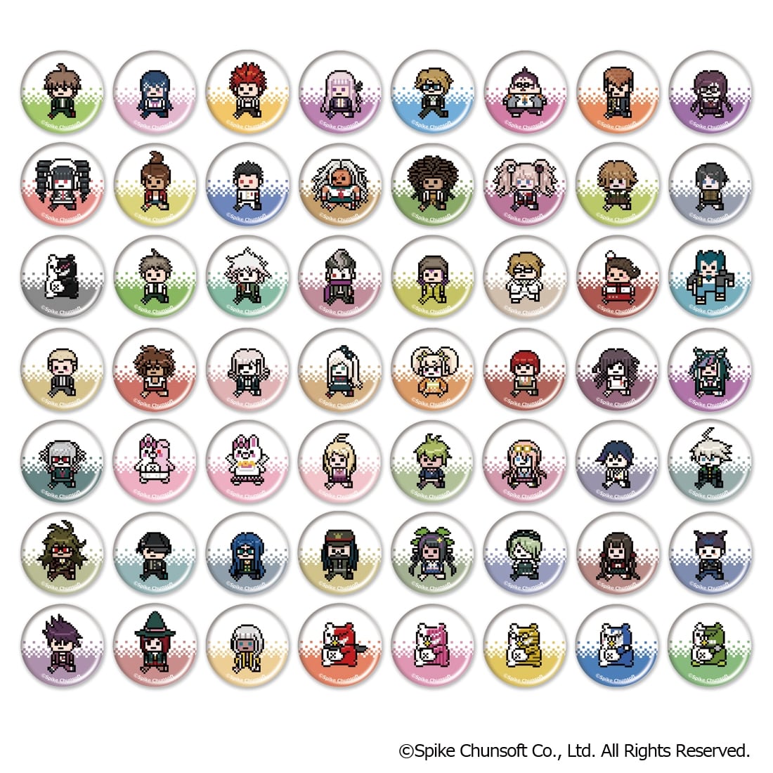 ダンガンロンパシリーズ トレーディングドット絵ミニ缶バッジ